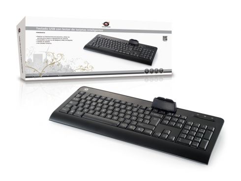 TECLADO CONCEPTRONIC USB CON LECTOR DE TARJETAS IN